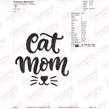Cat Mom Embroidery Design