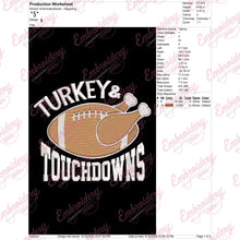 Turkey & Touchdowns Thanksgiving Football Embroidery Design