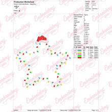 Christmas Star Outline Embroidery Design