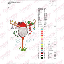 Christmas Golf Ball Embroidery Design
