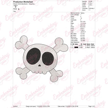 Skull And Crossbones Halloween Embroidery Design
