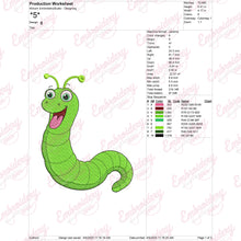 Funny Caterpillar Embroidery Design