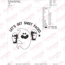 Let's Get Sheet Faced Halloween Embroidery Design