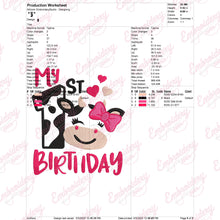 My 1st Birthday Embroidery Design For Kids Baby