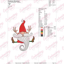 Christmas Happy Gnome Embroidery Designs