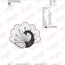 Decorative Peacock Embroidery Design