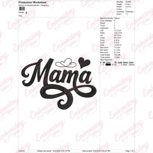 Mama Typography Machine Embroidery Design
