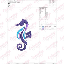 Elegant Seahorse Embroidery Design