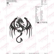 Tribal Dragon Flying Embroidery Design
