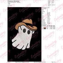 Cowboy Ghost Halloween Embroidery Design