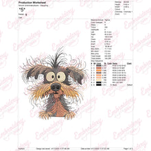 Crazy Dog Embroidery Design