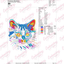 Beautiful Cat Face Embroidery Design