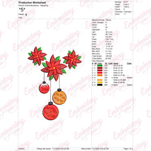 Christmas Bells & Holly Embroidery Design