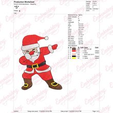 Dabbing Santa Embroidery Design
