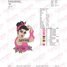 Breast Cancer Survivor Strong Embroidery Design