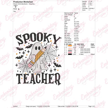 Spooky Teacher Halloween Embroidery Design