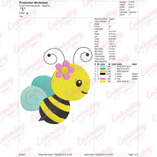 Sweet Honey Bee Embroidery Design