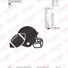 American Football Helmet Embroidery Design