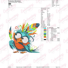Crazy Colorful Bird Clipart Embroidery Design