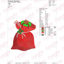 Christmas Santa Bag Embroidery Design