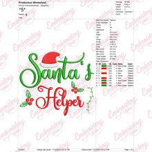 Santa's Helper Christmas Embroidery Design