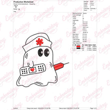 Boo Boo Crew Halloween Nurse Ghost Embroidery Design