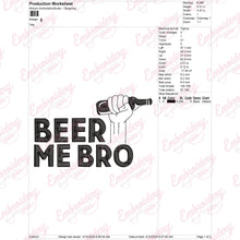 Beer Me Bro Embroidery Design