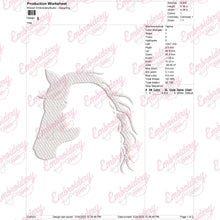 Young Girl With Horse Embroidery Design