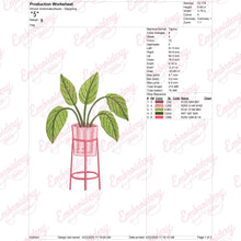 House Plant Embroidery Design