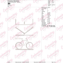 Bicycle Bike Machine Embroidery Design