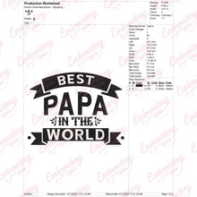 Best Papa In The World Embroidery Design