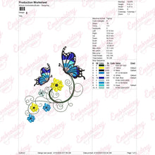 Floral With Butterfly Embroidery Design