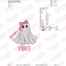 Halloween Spooky Vibes Embroidery Design