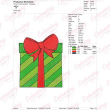 Christmas Gift Box Embroidery Design