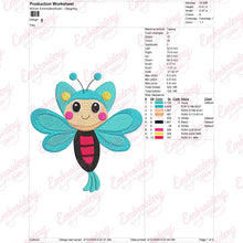 Funny Butterfly Embroidery Design