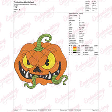 Spooky Halloween Pumpkin Face Embroidery Design