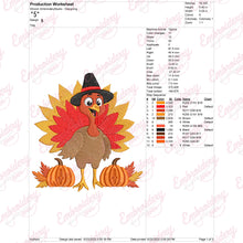 Happy Thanksgiving Turkey Embroidery Design