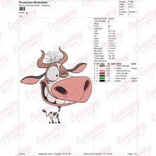 Funny Cow Embroidery Design