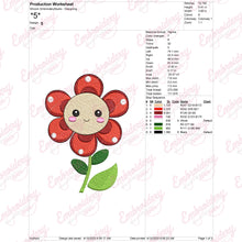 Flower Emoji Embroidery Design