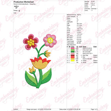 Colorful Flowers Machine Embroidery Design