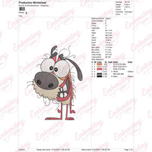 Crazy Dog Embroidery Design