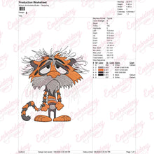 Funny Tiger Embroidery Design