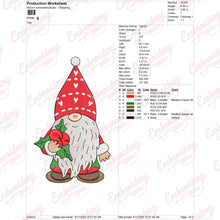 Christmas Gnome Embroidery Machine Design