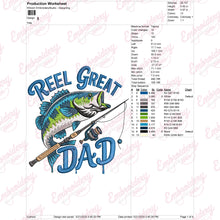 Reel Fishing Dad Embroidery Design