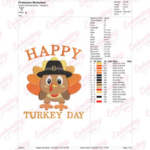 Happy Turkey Day Machine Embroidery Design
