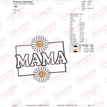 Mama Daisy Flower Embroidery Design