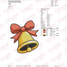 Bow Bell Christmas Embroidery Design