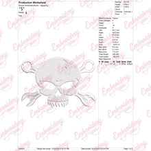 Skull And Wrench Crossbones Embroidery Design