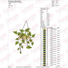 Hanging Plant Embroidery Design