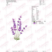 Lavender Bouquet Embroidery Design